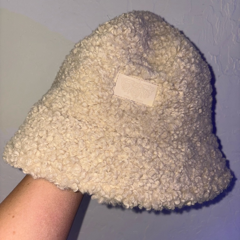 Urban Outfitters Cream Textured Hat